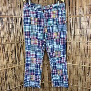 LL BEAN Vintage Men's Pants Patchwork Madras Plaid Preppy Golf